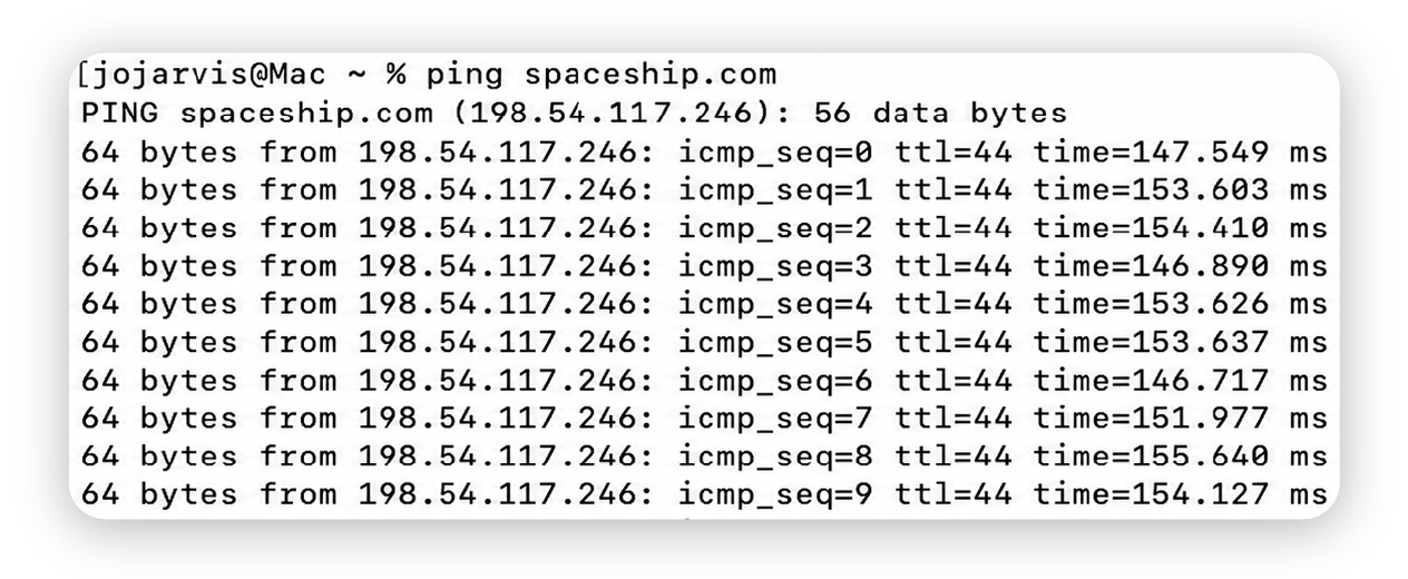 Try ping or traceroute