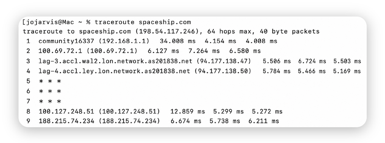 Try ping or traceroute 2