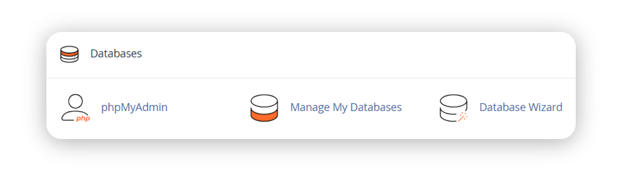 cPanel databases