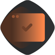 Ícone de mosaico com visto a representar os controlos de sites de confiança do FastVPN.