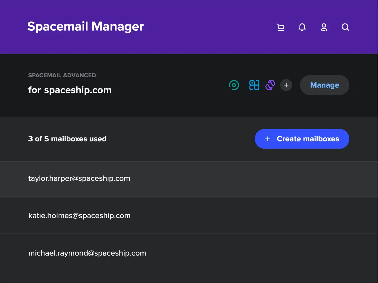 Spacemail - secure business email | Create business email address for your  domain